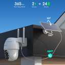 COOAU Solar Security Cameras Wireless Outdoor, 1 Cam-Kit, 4MP Cameras for Home Security System, 360° Pan & Tilt, Color Night Vision, Motion Detection, No Monthly Fee, Siren Alarm, IP66,64GB Card