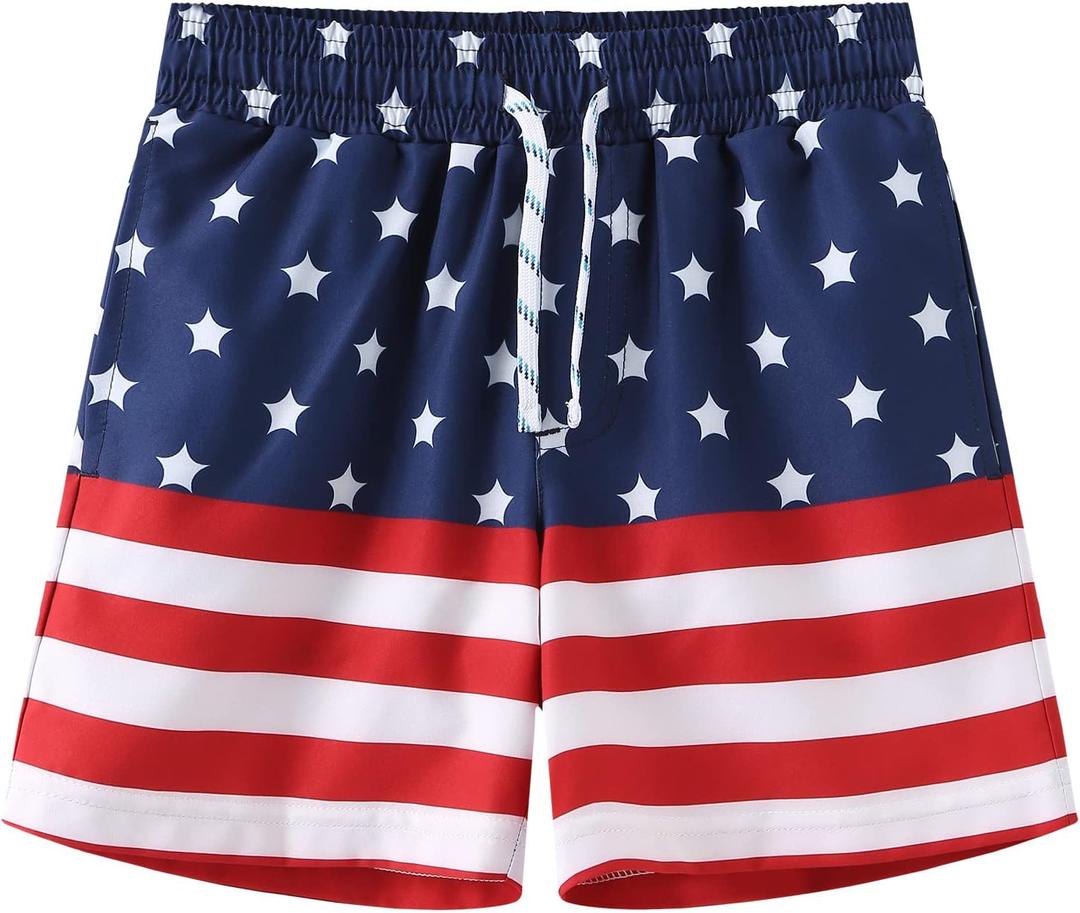 HODOSPORTS Boys Swim Trunks Swimwear Bathing Suits Swim Shorts with Pockets (Blue)