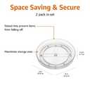 Amazon Basics 2 Tier Lazy Susan Turntable Organizer, 9" Diameter, 2-Pack, Clear