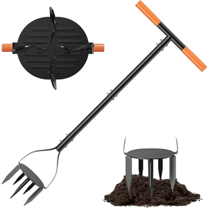 Hand Tiller,Garden Tool with 8 Spikes 40" Non-Slip Rubber Grip,Claw Twist Tiller