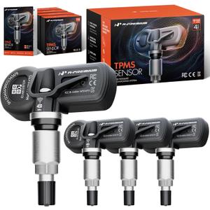 A-Premium 4PCS Pre-Programmed TPMS Sensor Tire Pressure Monitoring Sensor - Compatible with Chevy, GMC, Cadillac & Buick - Camaro, Cruze, Malibu, Silverado, Sierra, Terrain, Yukon, Lacrosse - 433MHz