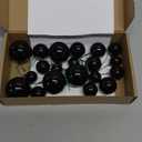 ASTARON 20 Pcs Ball Cake Topper Decorations Mini Balloons Cake Toppers Sticks Black Balls Cake Picks Cake Topper Balls for Graduation Birthday Cake Decorations