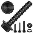 224Pcs M6 Flanged Hex Head Bolts Assortment Kit, External Flange Hex Screws, Grade 10.9 Steel Black Zinc M6-1.0 Bolts with Nuts and Washers, Full Threaded for Pump, Fix Car, DIY Project