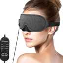 DR.PREPARE Heated Eye Mask With Temperature & Timer Control, USB Warm Compress for Dry Eyes, Sleep, Blepharitis, Dark Circles, MGD and Puffy Eyes - Earplugs Included