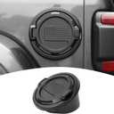 for Jeep JL Gas Cap Door Cover Aluminum Alloy for Jeep Wrangler JL JLU 2018-Present Black American Flag Design