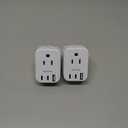 3 x US to India Plug Adapter, HANYCONY Type D Plug Adapter with 2 Outlets 3 USB Ports(2 USB C), India Power Travel Adapter for USA to India, Bangladesh, Maldives, Pakistan, 2 Pack