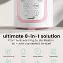 Grownsy Bottle Warmer, Fast Baby Bottle Warmer for All Bottles, Milk Warmer for Breastmilk or Formula, Smart Temperature Control and Automatic Shut-Off- Pink