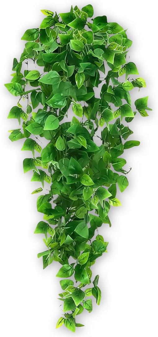 2 Pack Artificial Hanging Ivy Plants (3.6ft) - Fake Vine Greenery for Indoor/Outdoor Decor, Wedding & Photography - No Basket Included