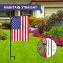 Garden Flag Stand, Thickened Pole Sturdy Straight Premium Metal Yard Flag Holder Weather-Proof Flagpole Seasonal Garden Flag, Christmas Garden Flag, Outdoor Decor Decoration