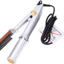 Professional Hair Straightening Hair Tools Styling Comb Iron Curling Iron Straightener&Curler Styler 2 in 1 Multi Hair Styling Tool Flat Iron with Brush for All Hair Types