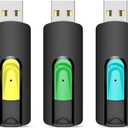 Aiibe 128GB Flash Drive 5 Pack 128GB USB Flash Drives Thumb Drive 128 GB USB Drive USB 2.0 Memory Sticks Jump Drives 128G (5 Pack, Red Green Cyan Yellow Purple)