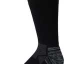 Merrell Unisex Durable and Breathable Midweight Merino Wool Elite Work Crew Sock with Blister Protection 3 Pair Pack, Black, Men's Shoe Size: 13-15