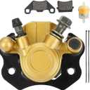 FVRITO Brake Caliper and Pads for 110cc 125cc 150cc 200cc 250cc 196cc 6.5HP Coleman kt196 yerf dog gx150 Kandi Baja RTK200 Go Kart Dune Buggy Taotao Roketa Sunl Kazuma Chinese ATV Quad Golden
