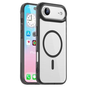 Lunivop for iPhone Air Case Clear [Compatible with Magsafe Wireless Charging] Yellowing Resistant Magnetic Transparent Cover Protection Rugged for iPhone 17 Air Phone Cases 2025 Black