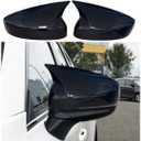 MUXEE 2PCS New Rear Mirror Cover Caps for Mazda CX5 CX-5 2017 2018 2019 2020 2021 2022 2023 2024 2025 ABS Side Door Wing Mirror Covers Exterior car Accessories, Bright Black