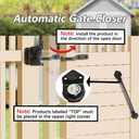 HOME MASTER HARDWARE 11" Gate Spring Self Closing Outdoor, Heavy Duty Gate Springs Black,Automatic Gate Closer for Wooden and Vinyl Fence, Adjustable Tension Door Springs to Close Door(Steel,2 Pack)