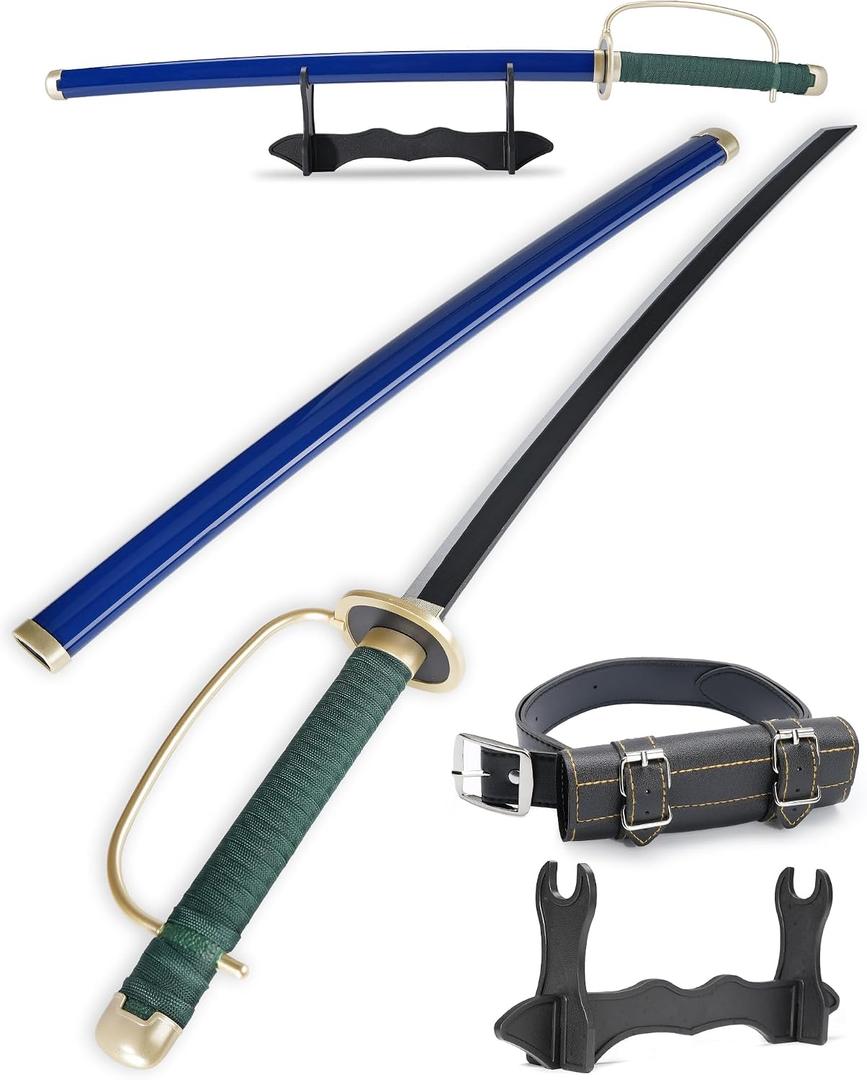 Cold Blade Katana Sword - 41 inches Katana Replica with Holster Belt and Display Stand - Sword with Authentic Design