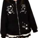 Cute Zip Up Hoodies for Women Cat Ear Hoodie Graphic Hoodies Y2k Kawaii Clothes Cute-core Harajuku Hoodie Jacket, Size XXL