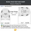 U/D-Shape Toilet Seat Replacement, Soft Close Quiet No Slam, PP Plastic Heavy-Duty Anti-Yellow, Quick Release Easy Install, Fits 17 Medium Round & Elongated Toilets MinS027