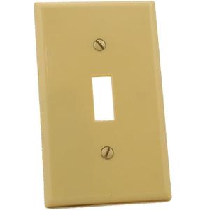 4 x Leviton 1-Gang Toggle Device Switch Wallplate, Standard Size, Thermoset, Device Mount, 86001, Ivory