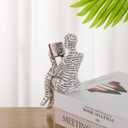 Home Decor Thinker Statue Pulp Reading Women Aesthetic Bookworms Abstract Sculpture Decoration for Home, Office, Living Room
