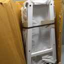 Amazon Basics Solid Wood Saddle-Seat Counter Height Bar Stools for Kitchen Island and Home Bar with Footrest, 29-Inch Height, White, Set of 2