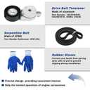 Engine Serpentine Belt Drive Kit with Tensioner Compatible with Toyota Camry 2010 2011 L4 2.5L Replace # 166200V010 39096 4PK1240