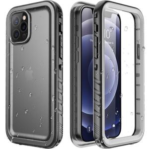 SPORTLINK Compatible with iPhone 12 Pro Max Waterproof Shockproof Case - Full Body Heavy Duty Underwater Dustproof Rugged 360 Protective Military Grade Outdoor 6.7 Inch with Camera/Screen Protector (Black)