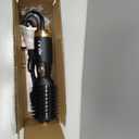 Dual Voltage(100~250V) Mini Hair Dryer Brush with European Plug Adapter for International Travel, Europe Travel Essentials for Women (Black)