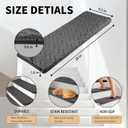 15 Pieces Ultra Plush Bullnose Carpet Stair Treads 9.5"x30" Non Slip, Self Adhesive, Pet Friendly, Washable, Reusable, Skid Resistant Indoor Stair Mats with Iron-Reinforced Edge (Wave & Gray)