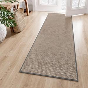 Lahome Noe Farmhouse Kitchen Runners Non Skid Washable 6ft, Carpet Runners for Hallway Entryway Indoor, Neutral Non Slip Non Shedding Floor Carpet for Entry Bathroom, Grey