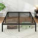 Metal Platform Bed Frame Full Size, 14 Inch Height with Heavy Duty Steel Support, No Box Spring Needed, Easy Assembly and Underbed Storage,Black