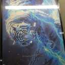 Quorin White Tiger Large Wall Art Wild Animal Pictures Lightning Tiger Wall Decor Snowy Mountain Canvas Print Painting Artwork for Bathroom Living Room Bedroom 60L x 30W