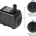 2 x Submersible Water Fountain Pump 15W with LED Lights Aquarium Fish Tank Water Pump 260GPH for Aquarium Pond Statuary Gardens Water Feature Outdoor Fountain
