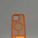 Temdan Magnetic Compatible with iPhone 15 Pro Case, [Built-in Invisible Kickstand][Compatible with MagSafe][Military Grade Shockproof] Slim Translucent Matte Phone Case for iPhone 15 Pro 6.1" (Orange)