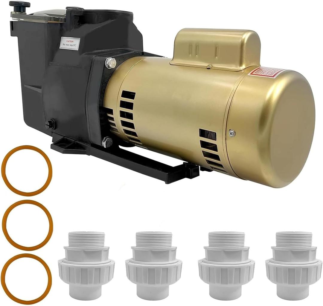 W3SP2610X15 1.5HP Super Pool Pump Fits for Hayward SP2610X15
1.5" and 2" Ports, 110/220V, 1 1/2 HP Inground Single Speed Pool Pump, for Swimming Pools and Spas