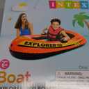 INTEX Explorer Inflatable Boat Series: Dual Air Chambers Welded Oar Locks Grab Handles Bow Rope Sporty Design