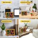 5 x Christmas Picture Frame, Our First Christmas As Mommy And Daddy Picture Frame, Wooden Tabletop Photo Frame With Stand, Winter Holiday Christmas Frame Gifts For New Mommy Daddy -C08