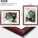 Egofine 12x16 Picture Frames with Plexiglass, Display Pictures 9x12/11x14 with Mat or 12x16 Without Mat for Wall Mounting, Cherry Red