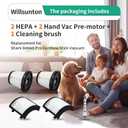4 Pack IW3511 IW1111 HEPA Filters Replacement for Shark IW3511 DetectPro Lightweight Cordless Stick Vacuum Cleaner. For Shark Detect Pro Auto-Empty System PowerFins Brushroll Portable Handheld 2-In-1