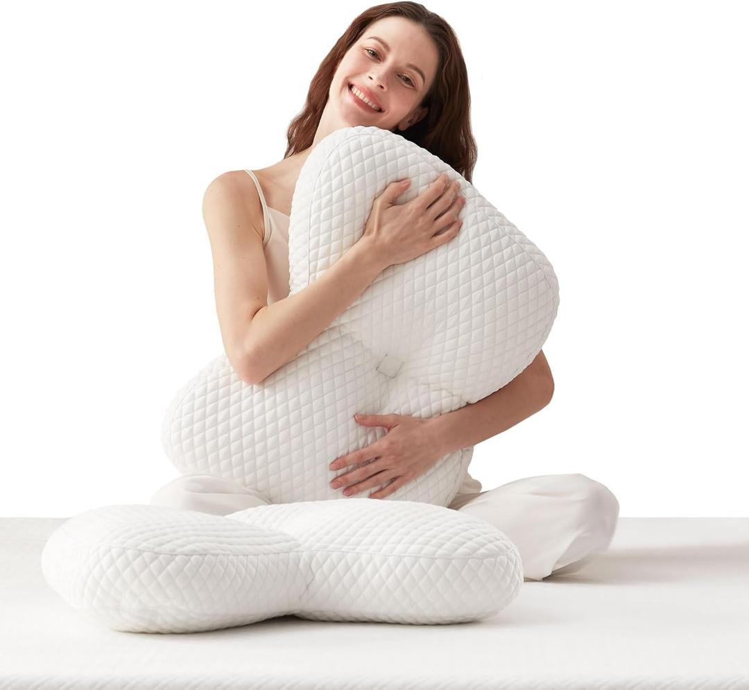 White Throw Pillow Multifunctional Cooling Pillow, Decorative Throw Pillow for Bed, Soft Office Cushion Lab Chair Cushion for Pressure Relief