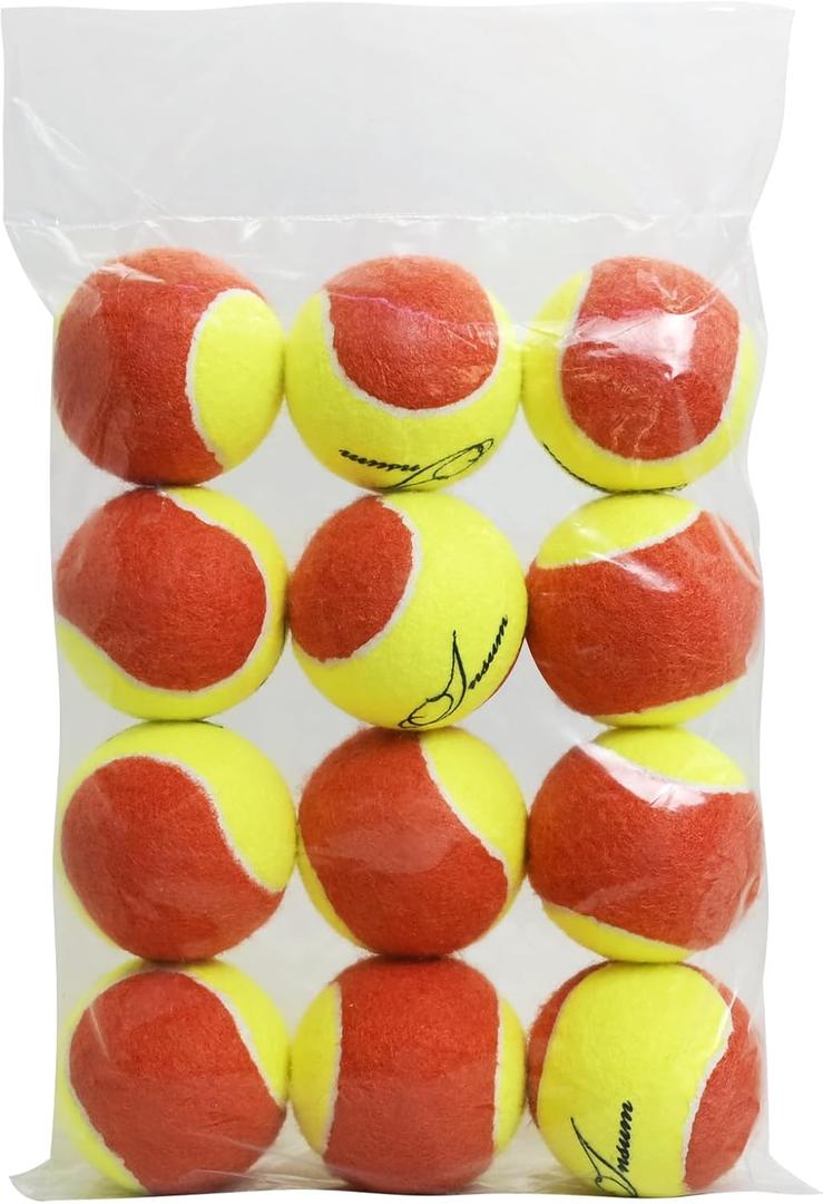 Kids Tennis Balls, Pressureless Tennis Balls for Kids Practice, Made of Premium Durable Felt, Idea for Little Beginner Training (Kids 36Ft (75% Slower Speeds))