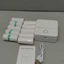 Cudinham Print Pods Mini Printer, Sticker Printer with 10 Rolls Thermal Printing Paper, Inkless Pocket Printpod for Phone, Impresora Porttil for Notes, DIY, Compatible with iOS & Android (White)