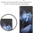 Didisky Screen Protector for Oneplus 13(Not for 13r,13t,13 Pro), 3 Pack Tempered Glass Film with 2 Pak Lens Protector, 3D Curved Full Coverage,Scratch-Resistant,9H Hardness,Bubble Free,Easy to Install