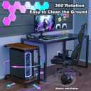 Height Adjustable Computer Tower Stand with Charge Station and USB Charging Port, 2-Tier ATX-Case Cart, Under Desk Mobile PC Stand, CPU Holder Cart with Locking Caster Wheels for Fits Most PC, 25.2"