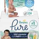 Pampers Pure Protection Disposable Baby Diapers Size 1, 198 Count with Aqua Pure Baby Wipes, 6X Pop-Top Packs (336 Count)