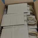 MESHA Kraft Gift Bags 200 Pack 5.25x3.75x8 Inch Small Brown Paper Bags with Handles Bulk for Small Business,Birthday,Party,Wedding,Retial,Shopping Bag (Made in USA)