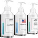 Wall Mount Shower Soap Dispenser - Money Saving, Tamper Proof - Patented Elegant 3 Bottle Shampoo, Conditioner, and Body Wash Dispensers - Ideal for Commercial Use, White