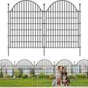 10 Panels No Dig Decorative Garden Fence for Yard, 40in (H) x 23.6ft (L) Rustproof Metal Wire Temporary Dog Fence, Animal Barrier Fencing Patio Panel Border with Temporary Ground Stakes