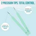 Base Labs Ingrown Hair Tweezers Set 2 Pack Precision Tweezers for Ingrown Hair Removal, Curved & Pointed Tip Stainless Steel Tweezers with Protective Case for Razor Bumps, Splinters & Facial Hair